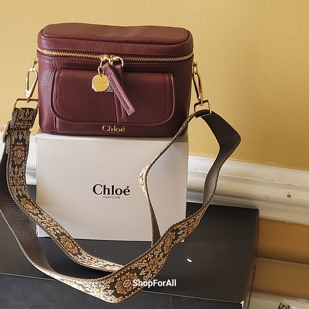Chloe Burgundy Crossbody Bag - Picture 2 of 15